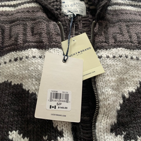 Lucky Brand zip up sweater/cardigan - Picture 3 of 5